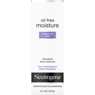 Neutrogena Oil Free Moisture, Ultra-Gentle Facial Moisturizer, Sensitive Skin, 4 Fl Oz (118 Ml)
