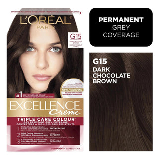 Excellence L'Oreal Paris Triple Protection Permanent Hair Color - 6.3 Fl Oz - 4AR Dark Chocolate Brown - 1 Kit