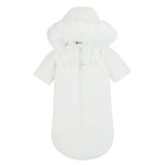Pramie Ivory Baby Snowsuit 3M–6M | Cozy Winter Outerwear for Infants