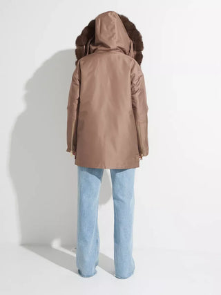 Genuine Polar Fox Fur Trim Rabbit Fur Insulated Parka - By Baano