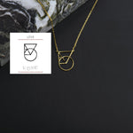 14K Gold Name Logo Necklace, Unique Womens Style Jewelry