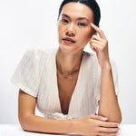 14K Gold Name Logo Necklace, Unique Womens Style Jewelry