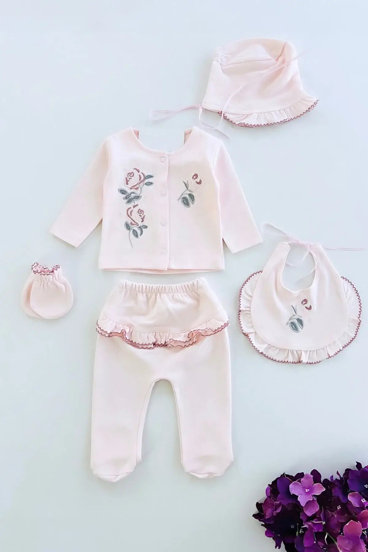 Heather Newborn Coming Home Gift Set (5 Pcs) - By Baano