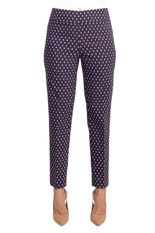 Counterparts Mid Banded Waist Multi Print Stretch Rayon Pants - By Baano