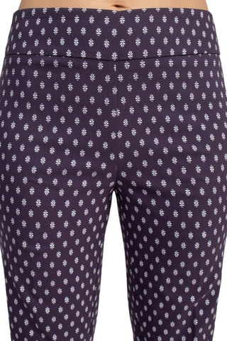 Counterparts Mid Banded Waist Multi Print Stretch Rayon Pants - By Baano