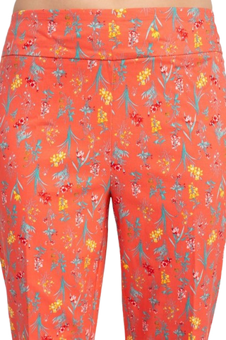 Counterparts Mid Banded Waist Multi Print Stretch Rayon Pants - By Baano
