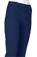 Carre Noir Mid Waist Embellished Cuff Solid Crepe Pants - Glamourous Grace