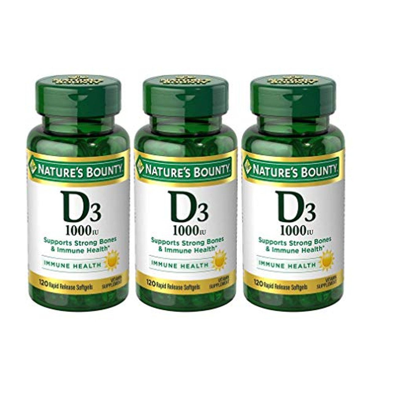 Nature's Bounty Vitamin D3, 25 Mcg, Rapid Release Softgels