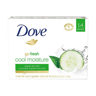 Dove Skin Care Beauty Bar Soap Cool Moisture Cucumber & Green Tea Scent