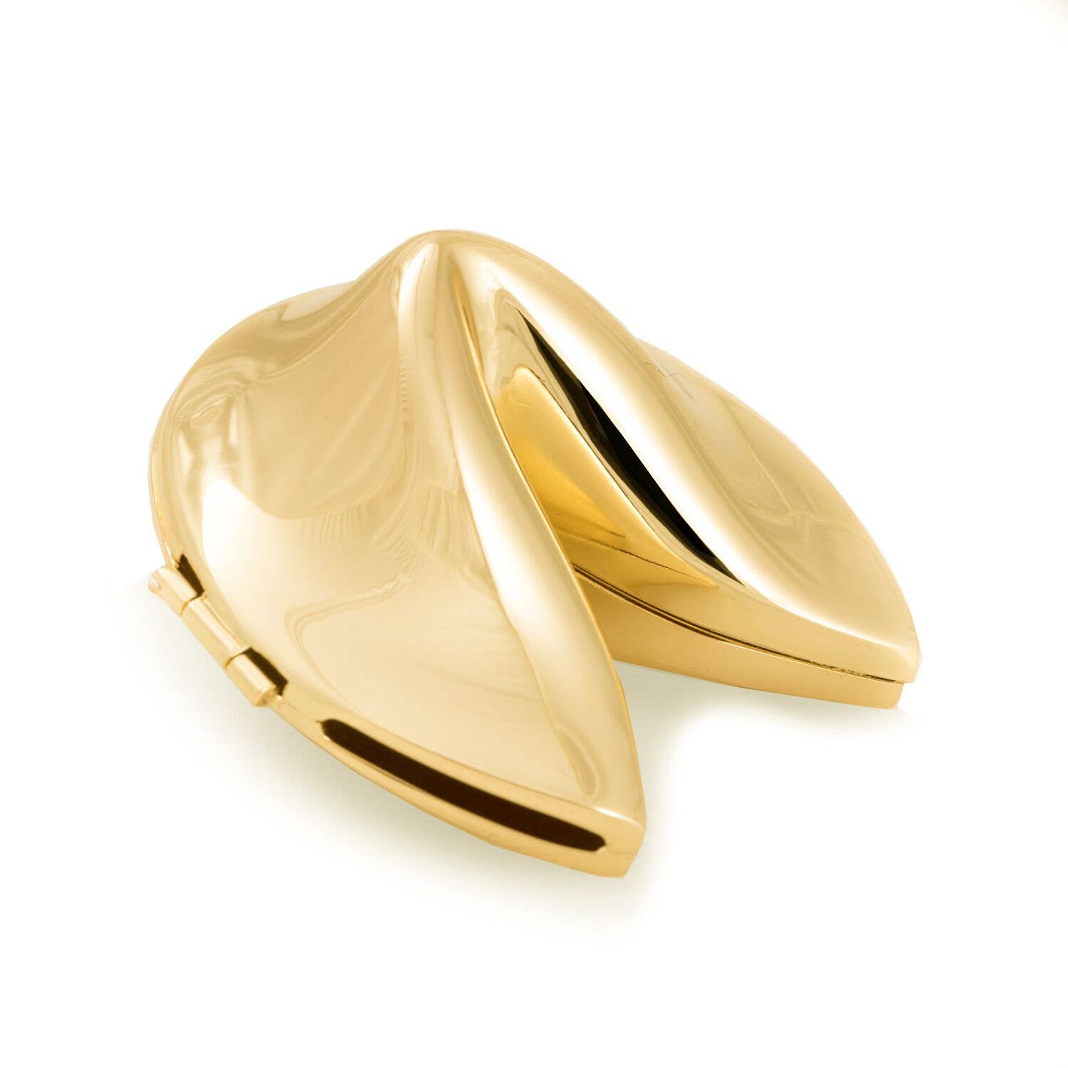 Gold Fortune Cookie Keepsake Box