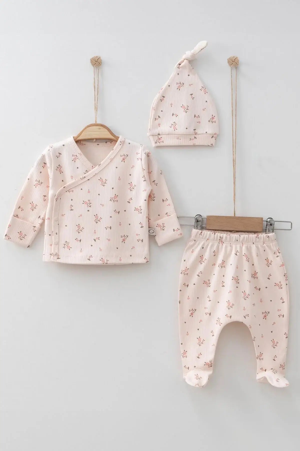 Floral Baby Clothes Set - 3 Pcs - By Baano