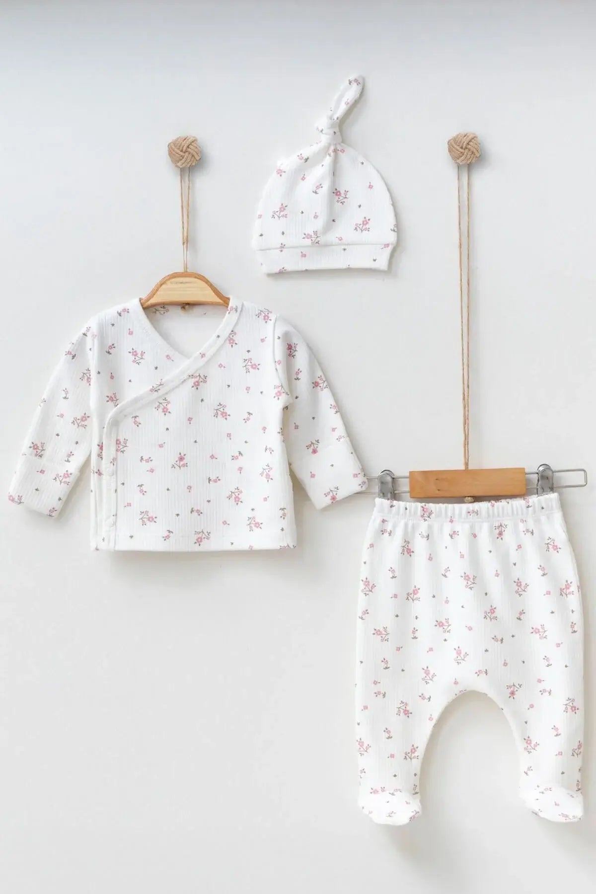 Floral Baby Clothes Set - 3 Pcs - By Baano