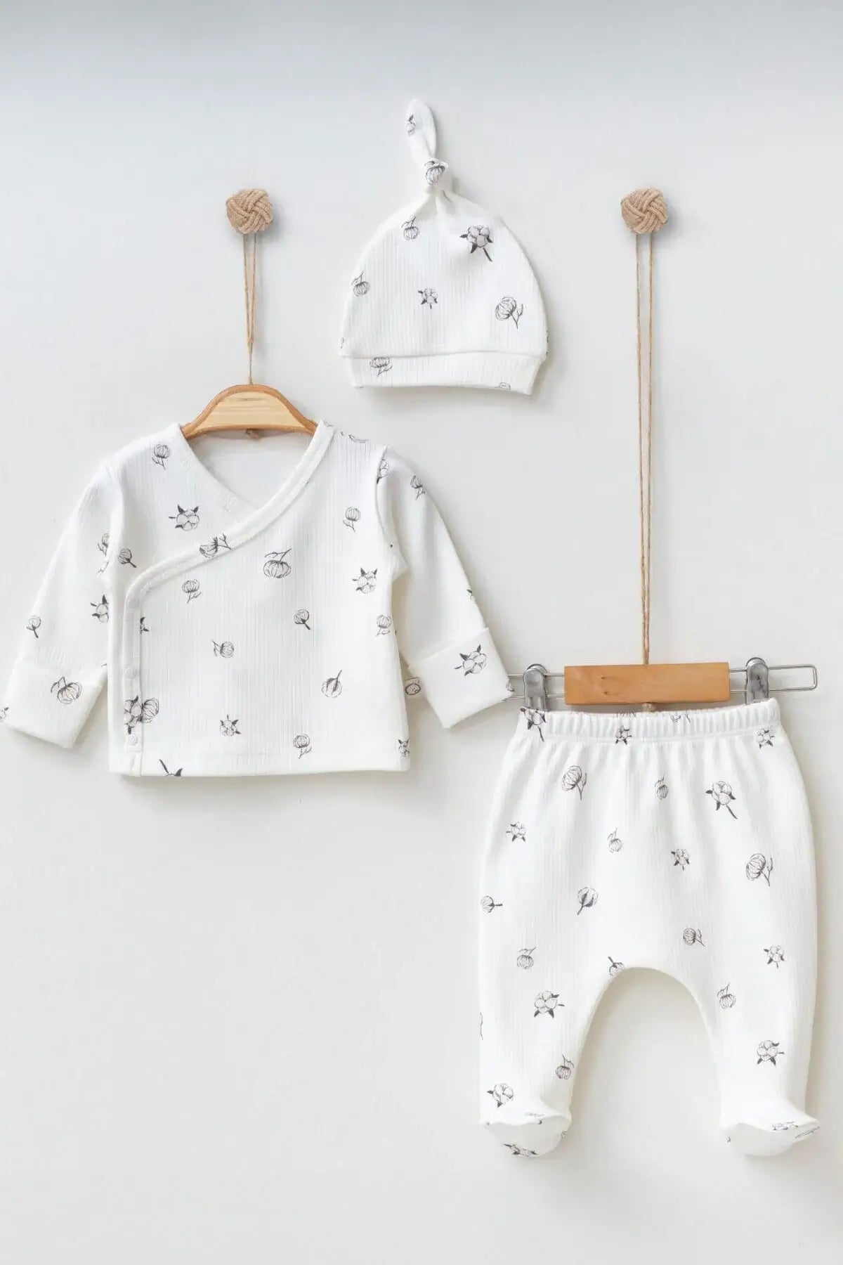 Bud Flower Baby Clothes Set - 3 Pcs - By Baano