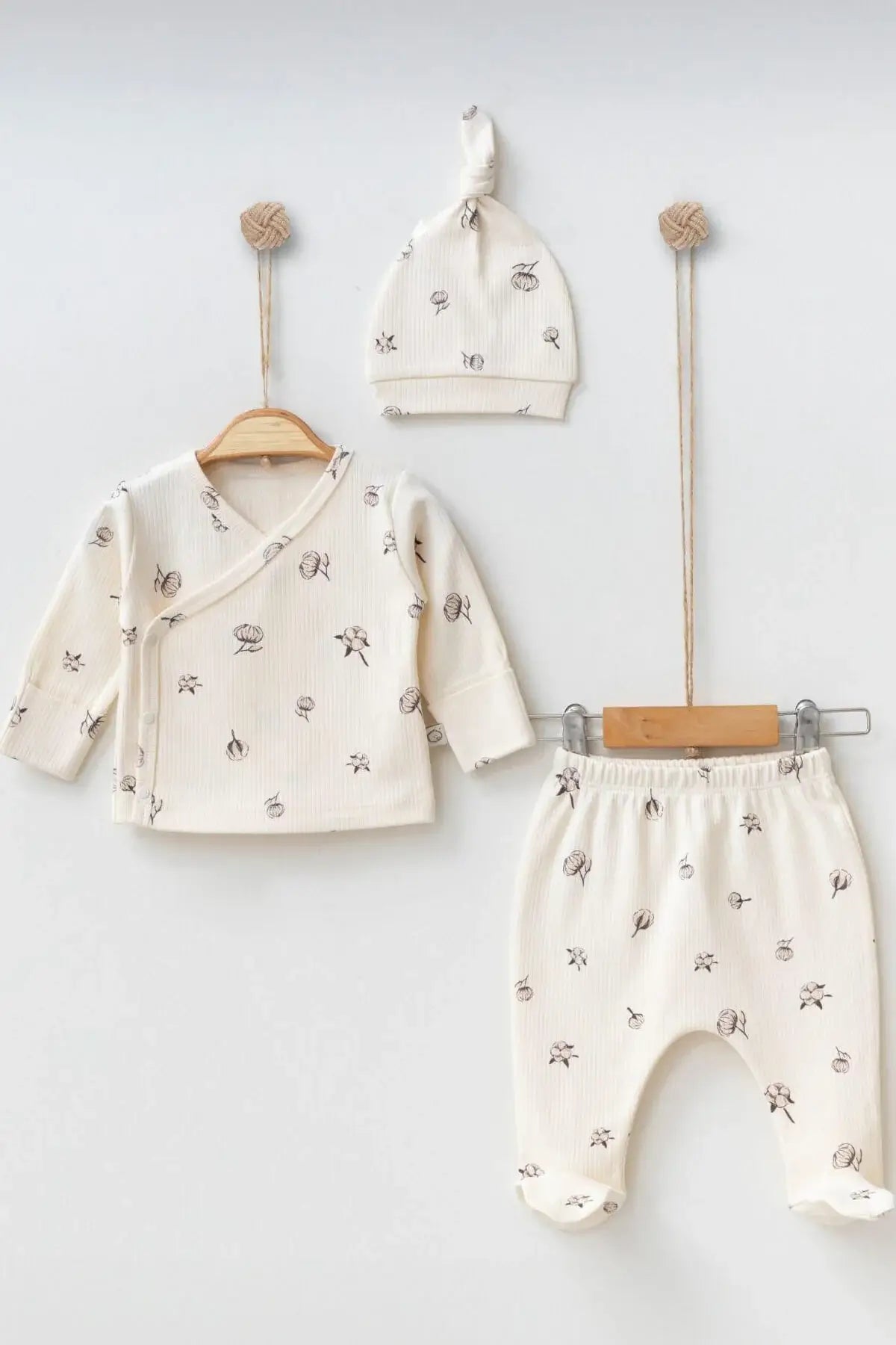 Bud Flower Baby Clothes Set - 3 Pcs - By Baano