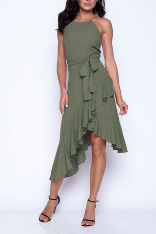 Summer Crepe Knit Woven Dress