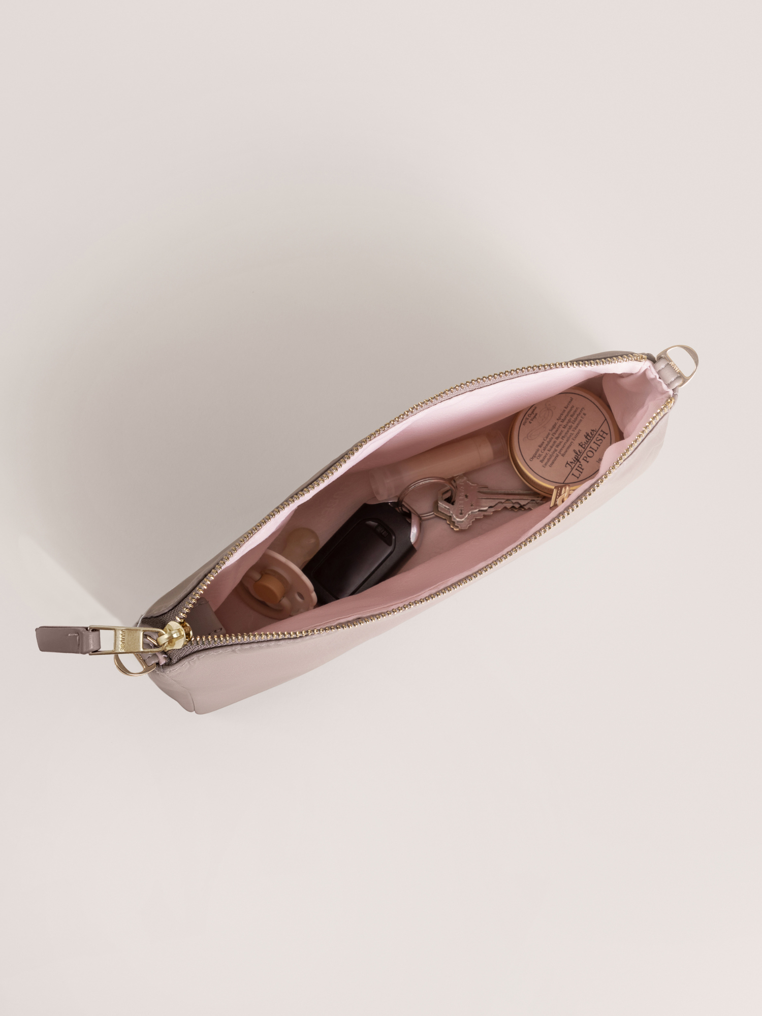 3-Piece Pouch Clutch Purse Set - Taupe - By Baano