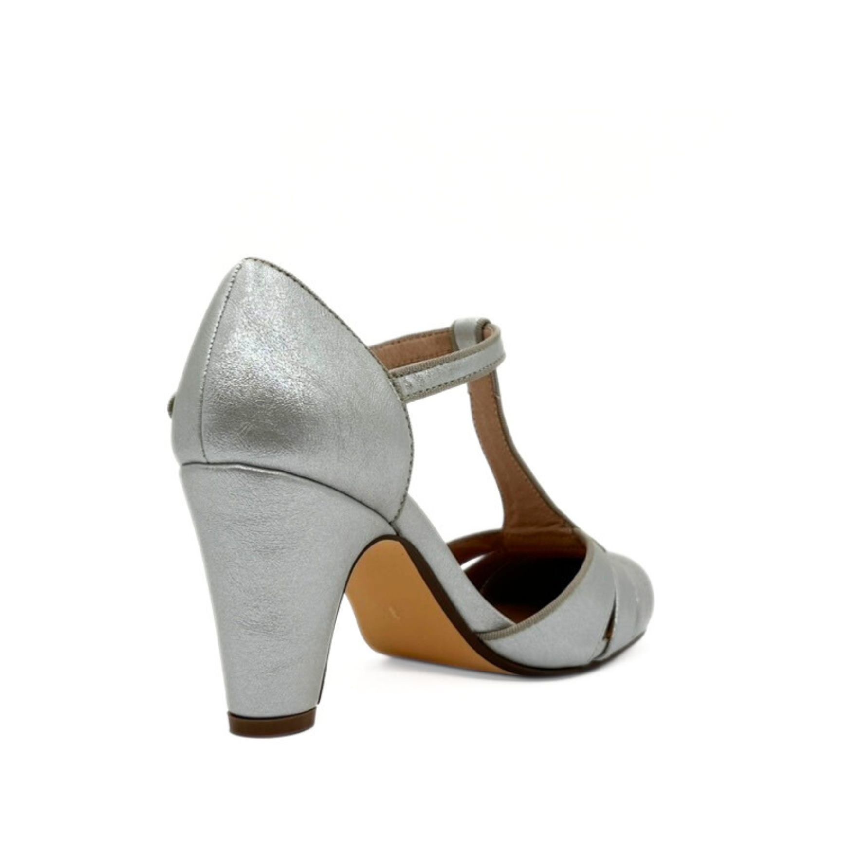 Mulberry Metallic T-Strap Heels