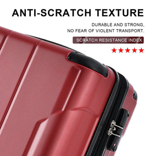 Luggage Sets 3 Piece, Expandable Hard shell ABS Suitcases with Double
