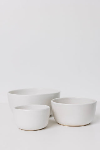 Wallace Nesting Bowls - Matte White - Set of 3