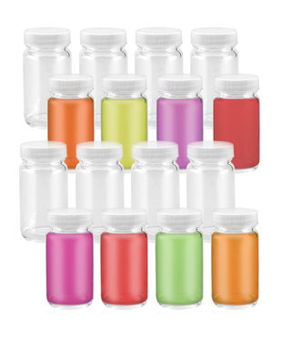 Glass Juice Shot Bottles Set