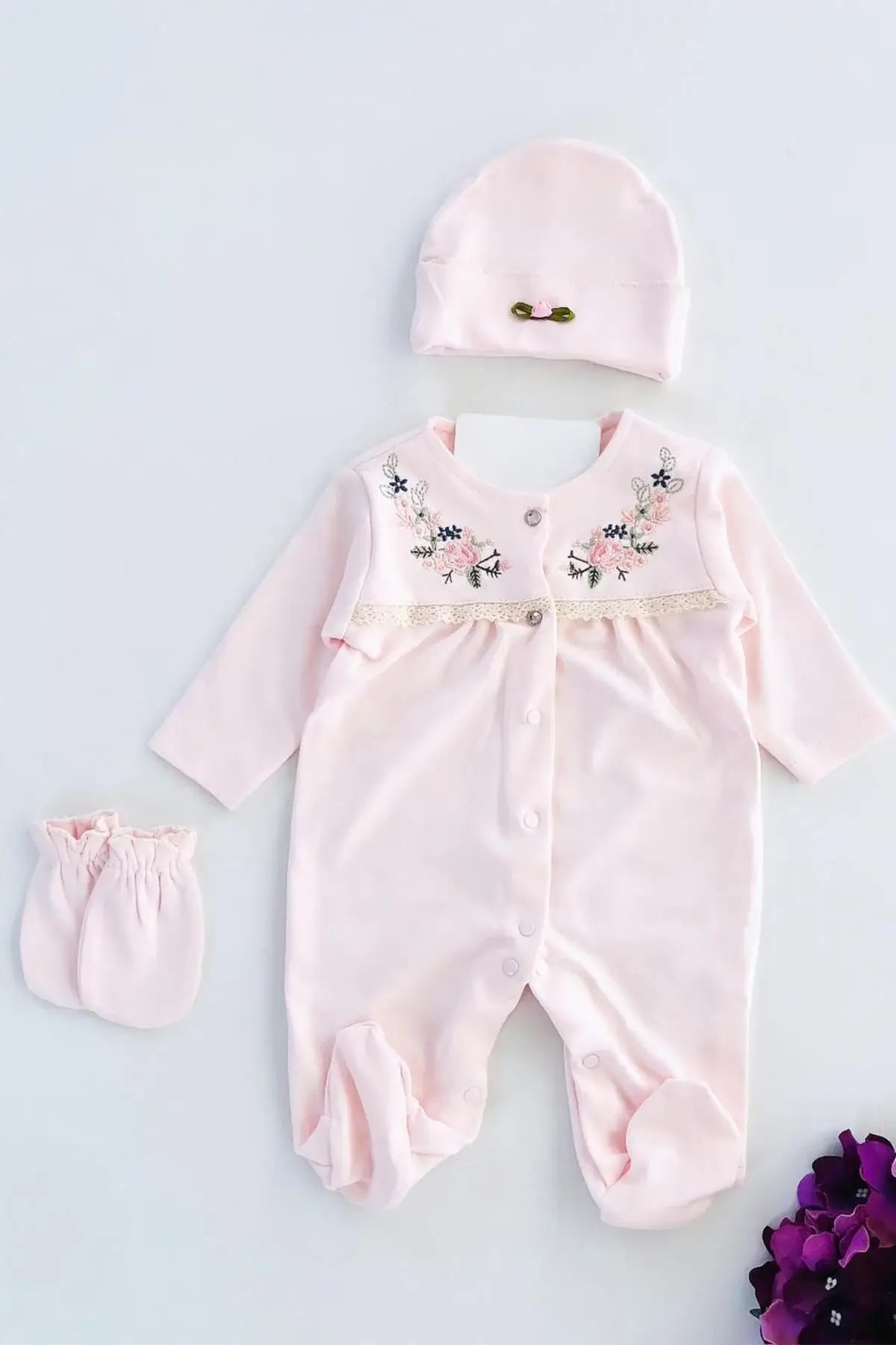Sakura Jumpsuit Set - 3 Pcs - By Baano