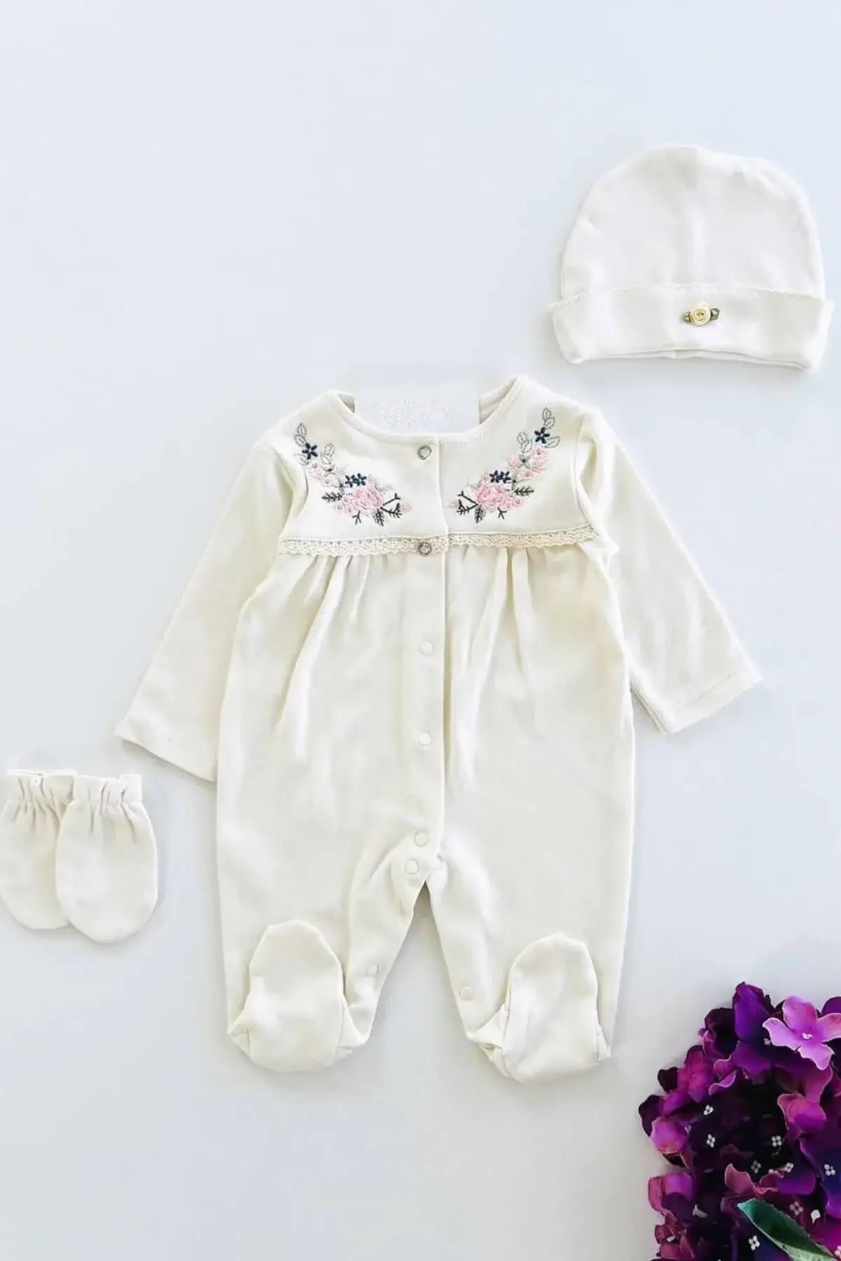 Sakura Jumpsuit Set - 3 Pcs - By Baano