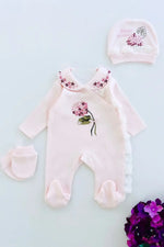 Bloom Jumpsuit Set - 3 Pcs - By Baano