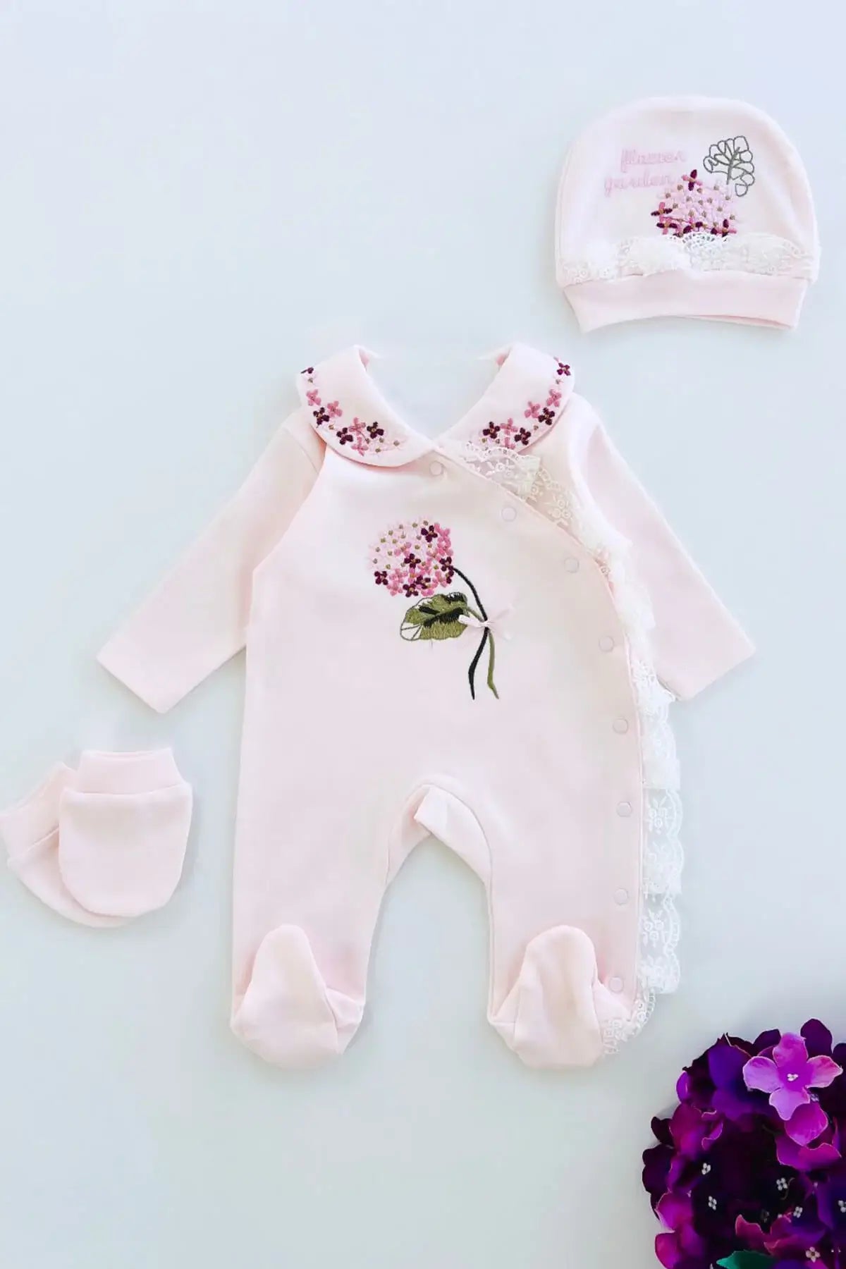 Bloom Jumpsuit Set - 3 Pcs - By Baano