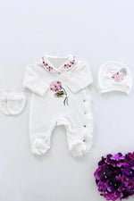 Bloom Jumpsuit Set - 3 Pcs - By Baano
