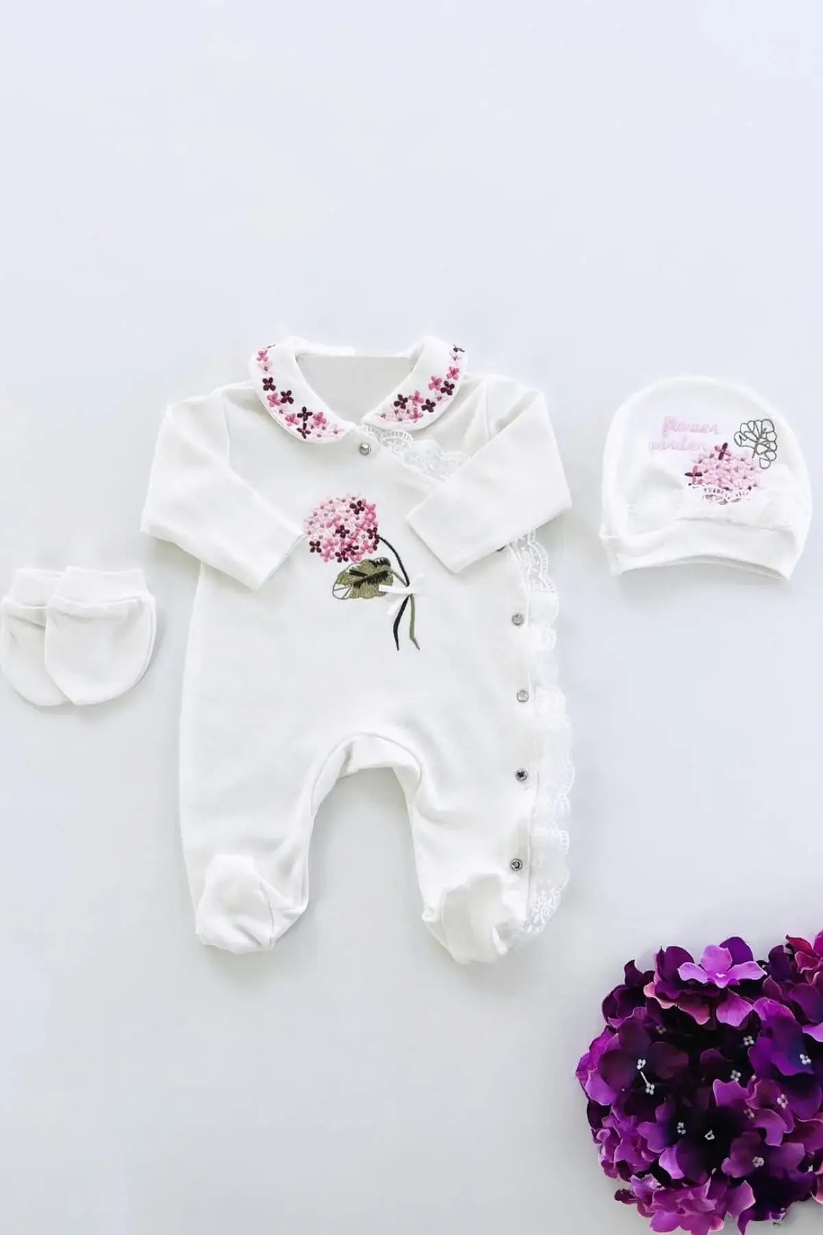 Bloom Jumpsuit Set - 3 Pcs - By Baano