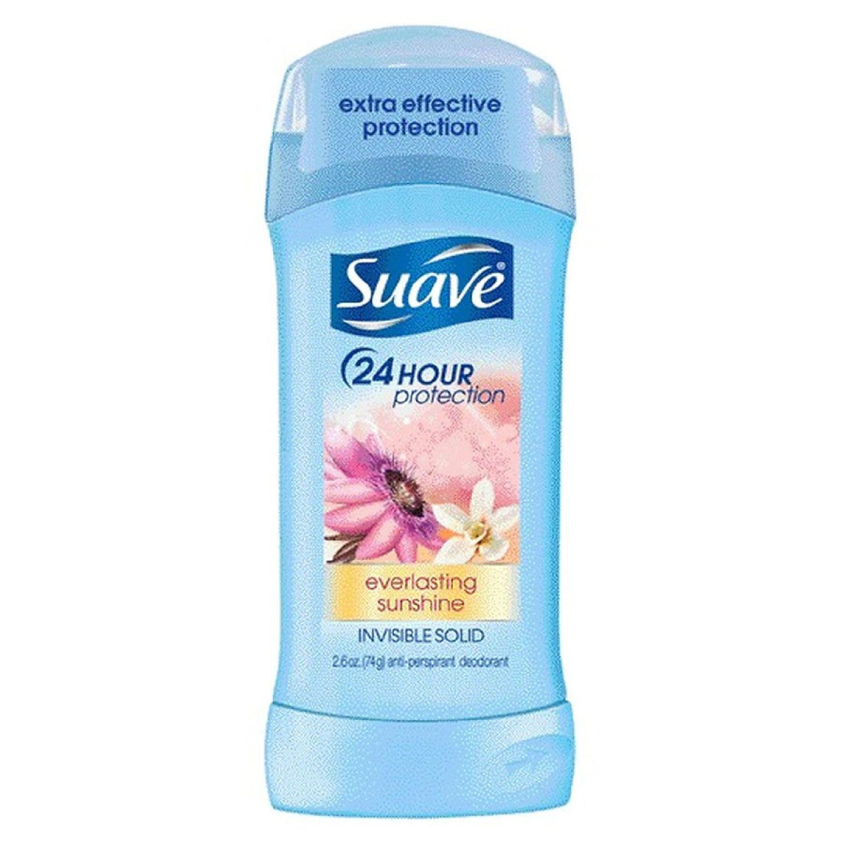 Suave 24 Hour Protection Antiperspirant Deodorant, Invisible Solid, Everlasting Sunshine - 2.6 Oz