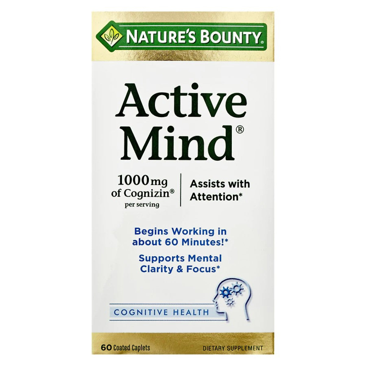 Nature's Bounty Active Mind, Coated Caplets