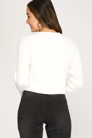 Knit Crop Sweater - By Baano