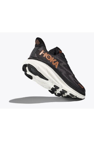 HOKA WOMEN'S CLIFTON 9 IN BLACK/COPPER