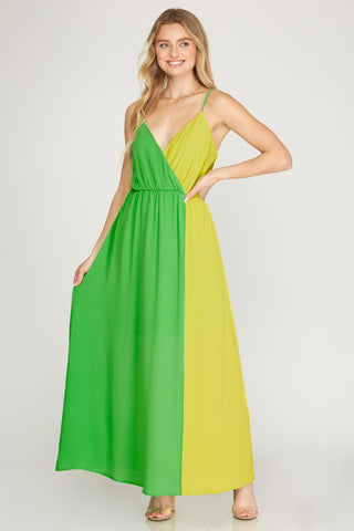 Color-Block Maxi Dress