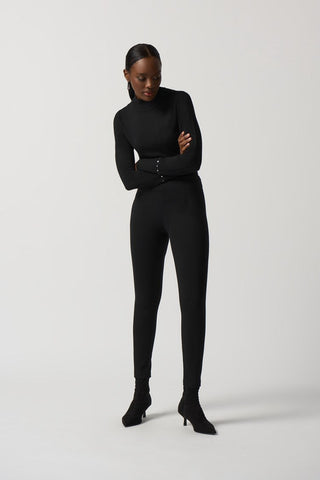 Mock Neck Sweater - Black - By Baano
