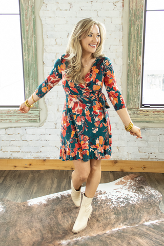 BAILEY FALL FLORAL MINI DRESS