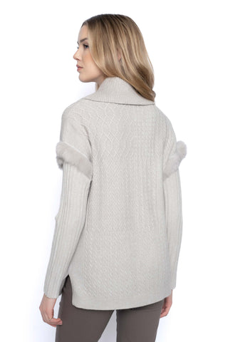 Fur Trimmed Sweater - By Baano