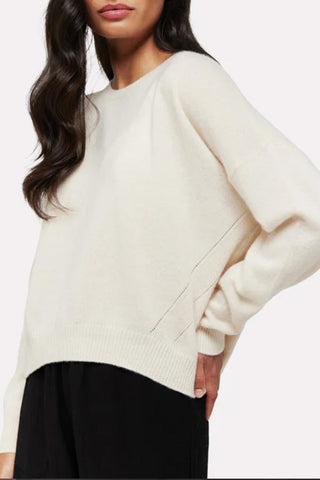 Pippa Pointelle Crew Sweater - By Baano
