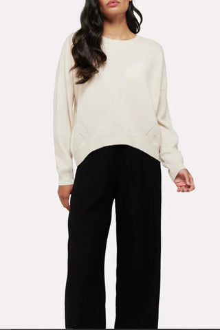 Pippa Pointelle Crew Sweater - By Baano