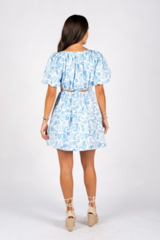 Cutout Poplin Mini Dress