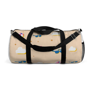 Beach Vibes Duffel Bag | Summer Travel, Gym Bag, Weekend Getaway, Stylish Sports Bag, Fun Cloud Print