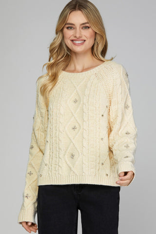 A Dream In Cream Sweater - By Baano