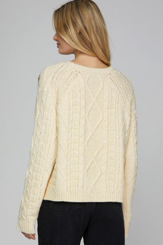 A Dream In Cream Sweater - By Baano