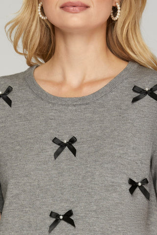 Beautiful in Bows sweater - By Baano