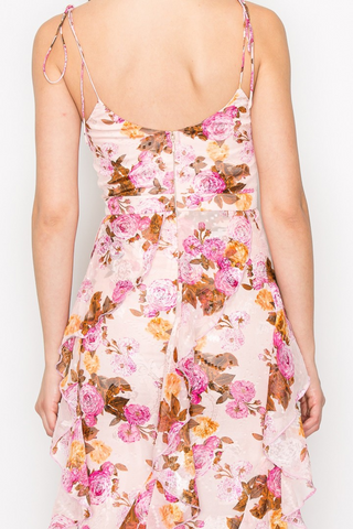 S/L Ruffle Tiered Maxi Dress