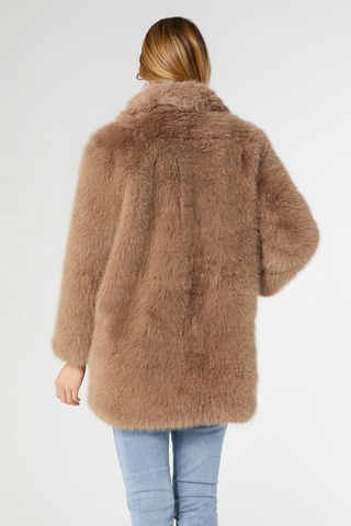 Whitney Faux Fur Coat - By Baano