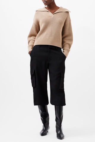 Joss Knit Collared Sweater - By Baano