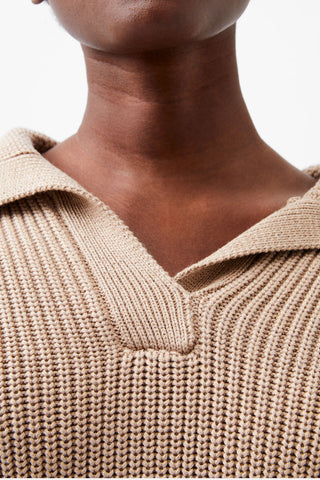 Joss Knit Collared Sweater - By Baano