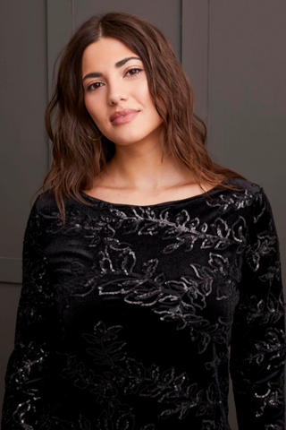 Tribal Femme Sparkle Lined Velvet Dress